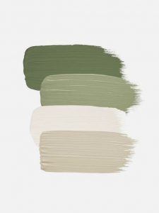 Soft shades of green and cream combine for a beautiful summer palette. / Source
