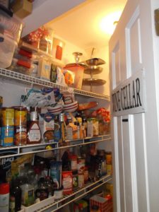 Pre-remodel, the pantry was handy for storage, but without easy access or organization, it lacked functionality and felt overly full. Additionally, it was cumbersome with a swinging door and an immovable load-bearing header above and a mechanical chase in the corner (which we knew we had to later incorporate into our design).