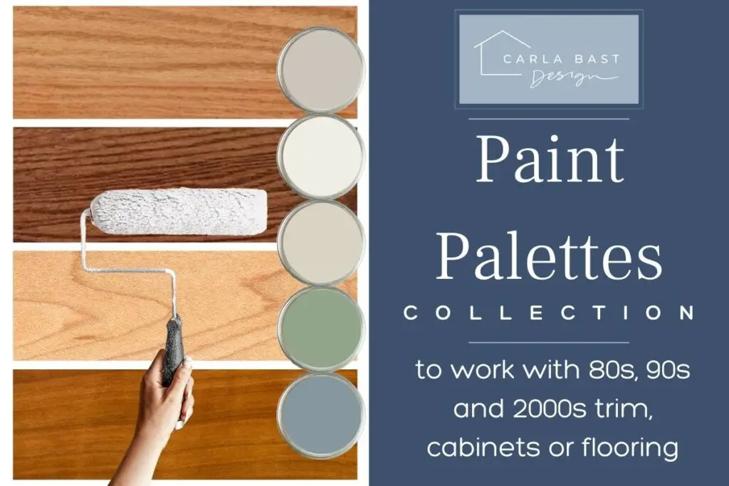 Paint Palettes Collection for homes with wood cabinets by Carla Bast Design