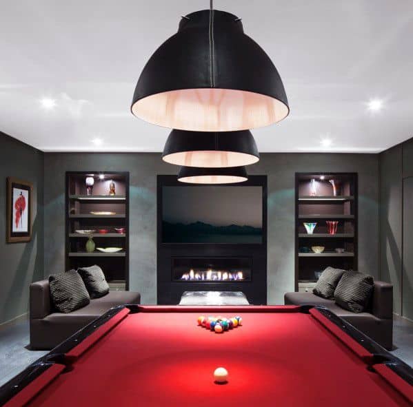 black-and-red-game-room-with-red-pool-table-and-white-ceiling