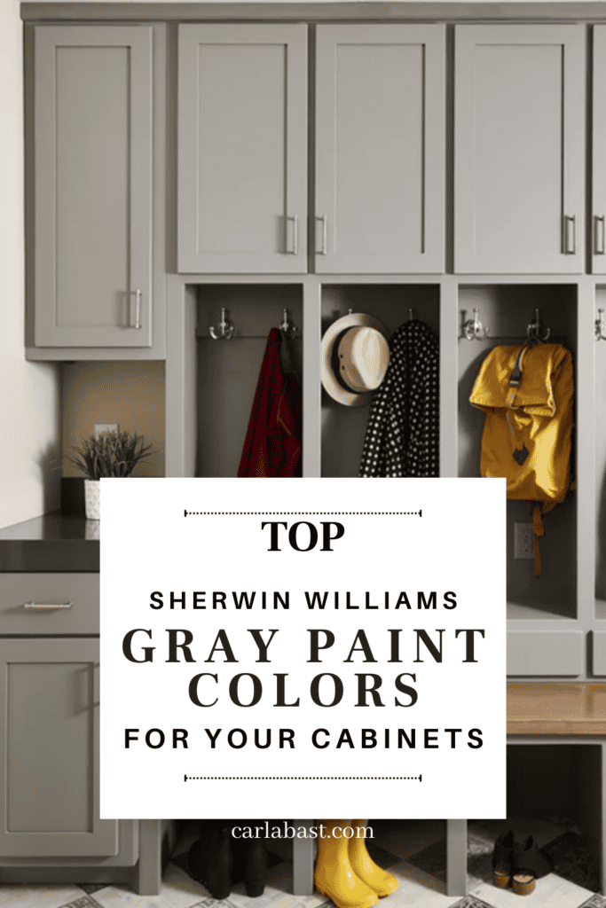 Elegant kitchen cabinets in Sherwin Williams Best Gray Paint Colors for Cabinets