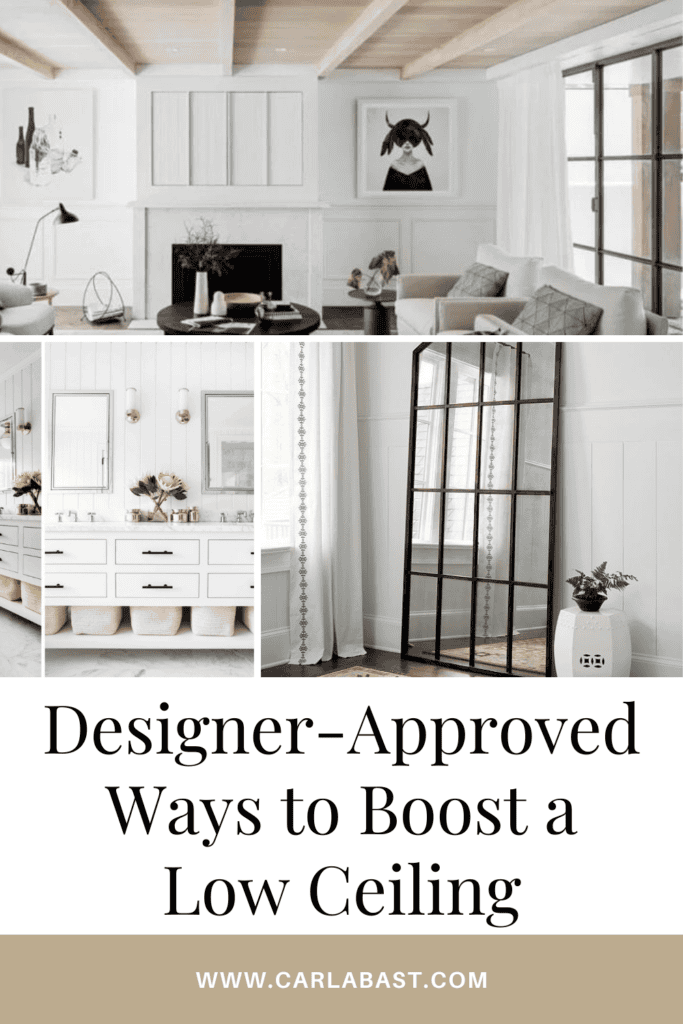designer-approved ways to make a low ceiling look higher