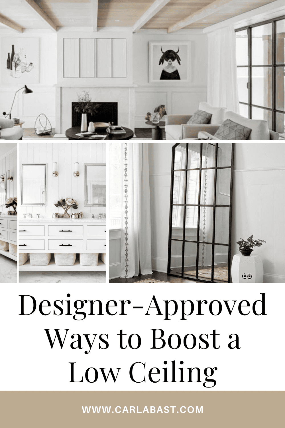 25 Low Ceiling Tricks & Ideas | Carla Bast Design