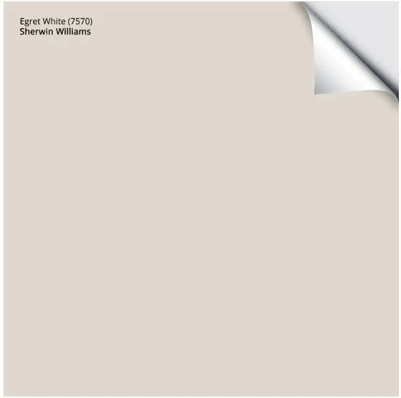 Sherwin Williams - Egret White peel and stick paint sample