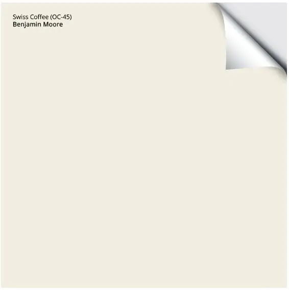 Benjamin Moore - Swiss Coffee peel and stick paint sample