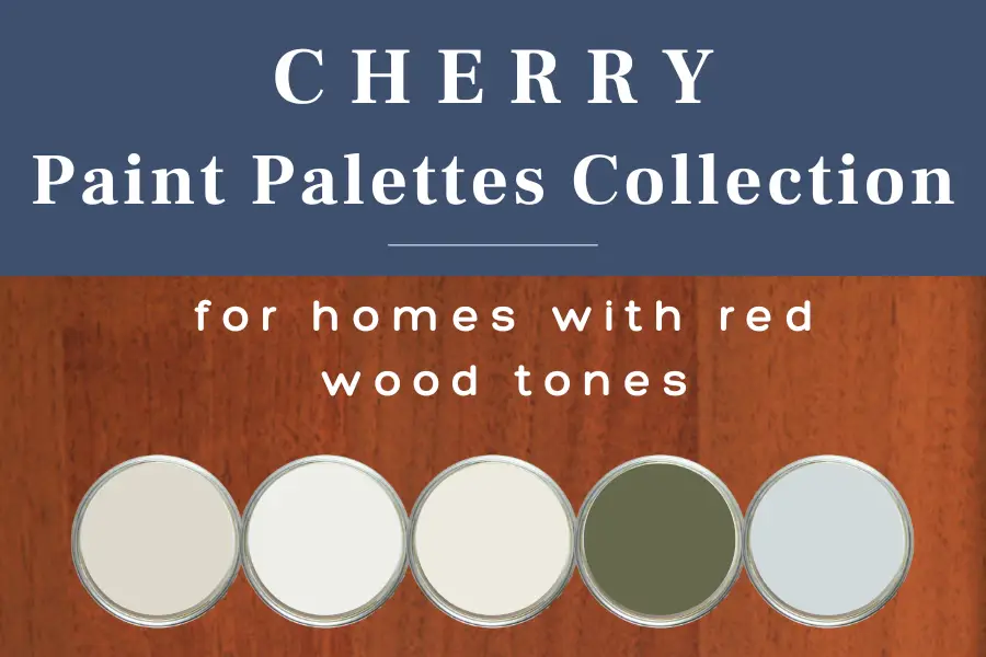 Cherry wood paint palettes designed for homes with red wood tones