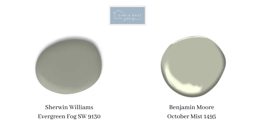 Evergreen Fog and October Mist Comparison