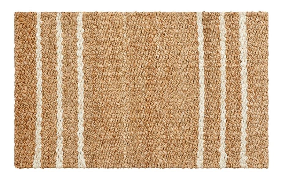 Three Striped Jute Doormat