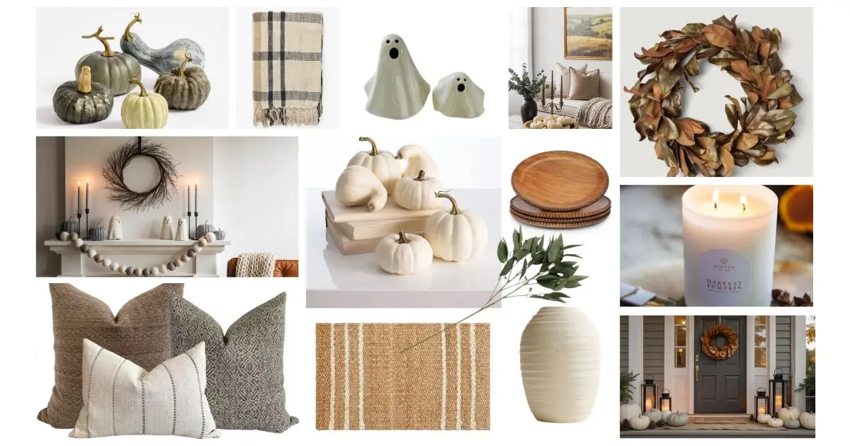 simple neutral fall decor featured for your home.