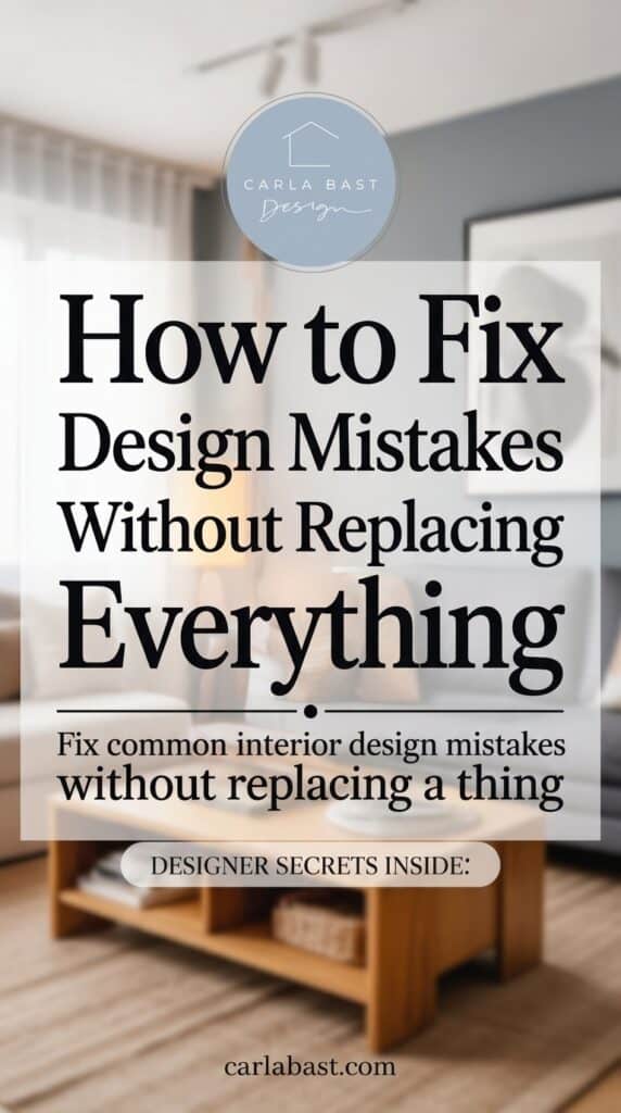 Interior design error correction tips for seamless home decor.
