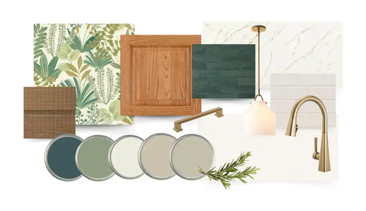 Honey Oak Kitchen Design Scheme Palette no. 4
