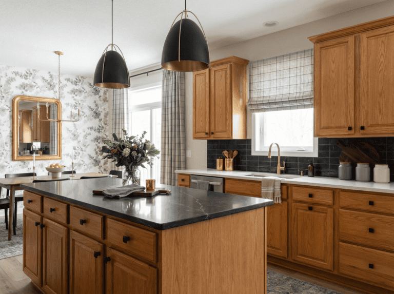 countertop colors for honey oak kitchen refresh palette no. 6 carla bast design