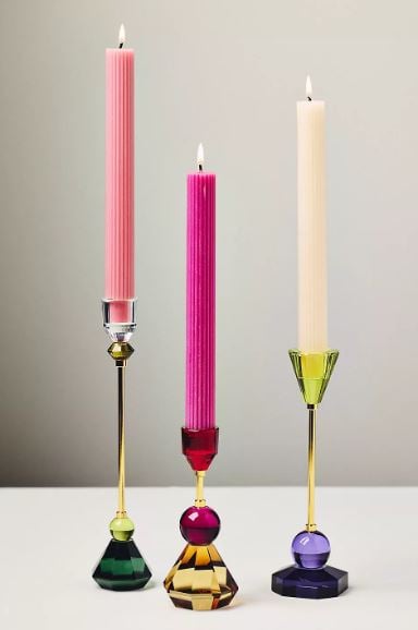 Cut Glass Candleholders