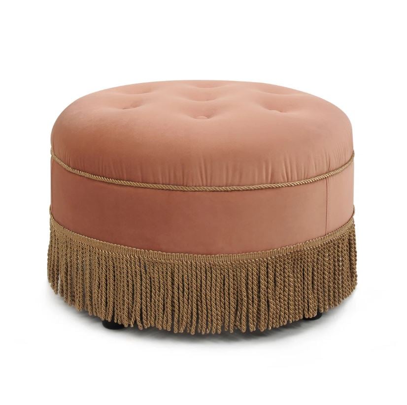 Astoria Grand Neptune Tufted Round Cocktail Ottoman