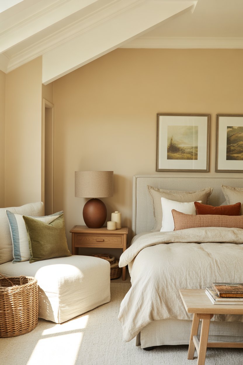 AI image sherwin williams natural linen inspired bedroom