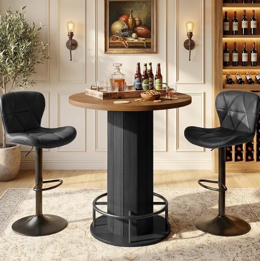 Miereirl Bar Table and Chairs Set for 2