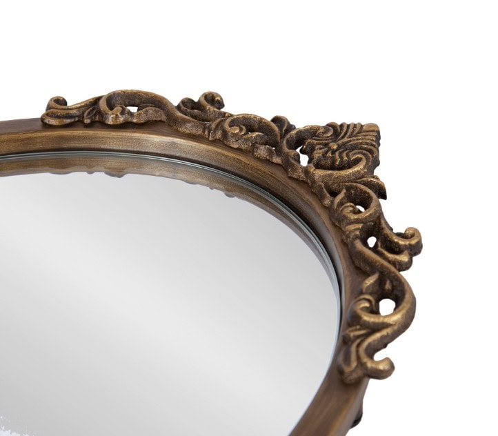 Kate and Laurel Arendahl Vintage Oval Mirrored Decorative Tray