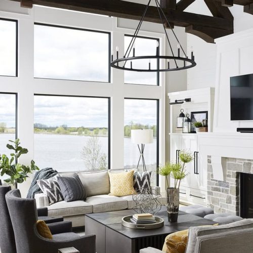 Great Room with beams Lakeville MN 55044